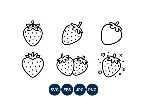 Download Black and White Strawberry Vector - Strawberry Collection