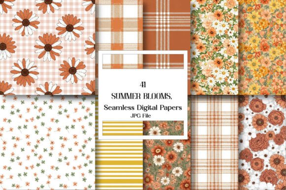 Download SUMMER BLOOMS, Seamless Repeat Pattern - Premium Resources