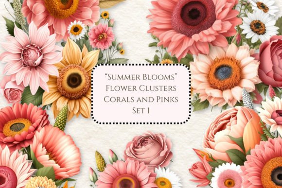 Download Summer Blooms - Flowers Pink and Coral - Summer blooms Collection