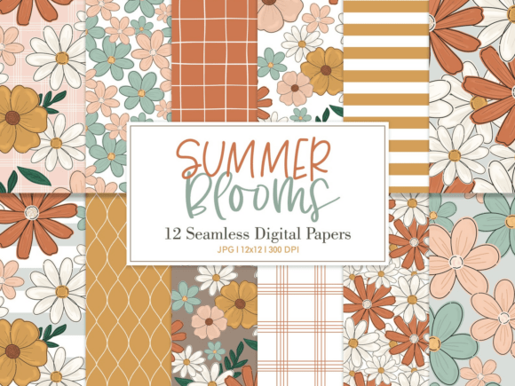 Download Digital Paper Pack SUMMER BLOOMS - Premium Resources