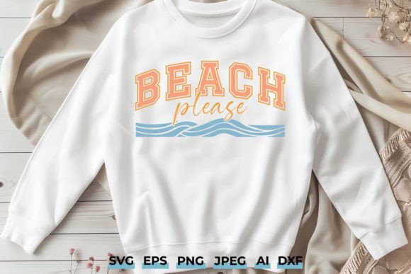 Download Beach Please Retro Vector Design SVG PNG - Beach please Collection