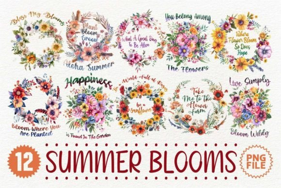 Download Summer Blooms Sublimation PNG Bundle - Summer blooms Collection