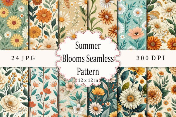 Download SUMMER BLOOMS Seamless Pattern - Premium Resources