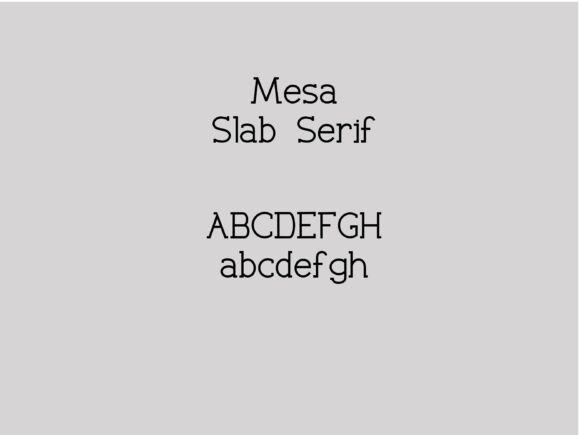 Download Mesa Slab Serif - Serif Collection