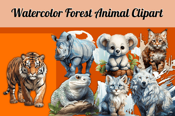 Download Watercolor Forest Animal Clipart - Watercolor forest animal Collection