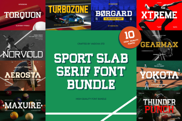 Download Sport Slab Serif Bundle - Serif Collection