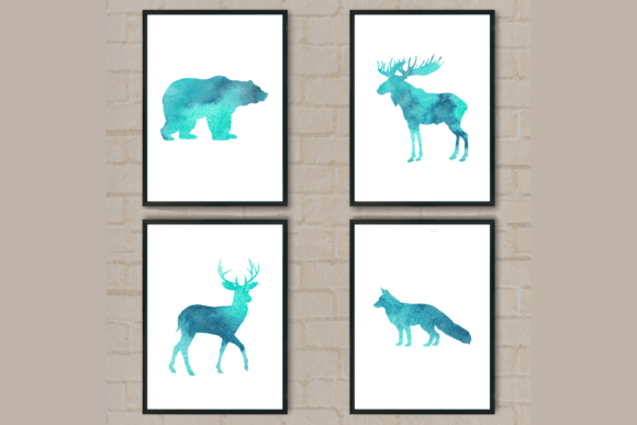 Download Watercolor Forest Animal Posters - Watercolor forest animal Collection